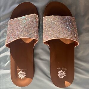 Yellow Box Embezzled Sandals